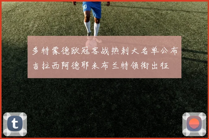 多特蒙德欧冠客战热刺大名单公布吉拉西阿德耶米布兰特领衔出征